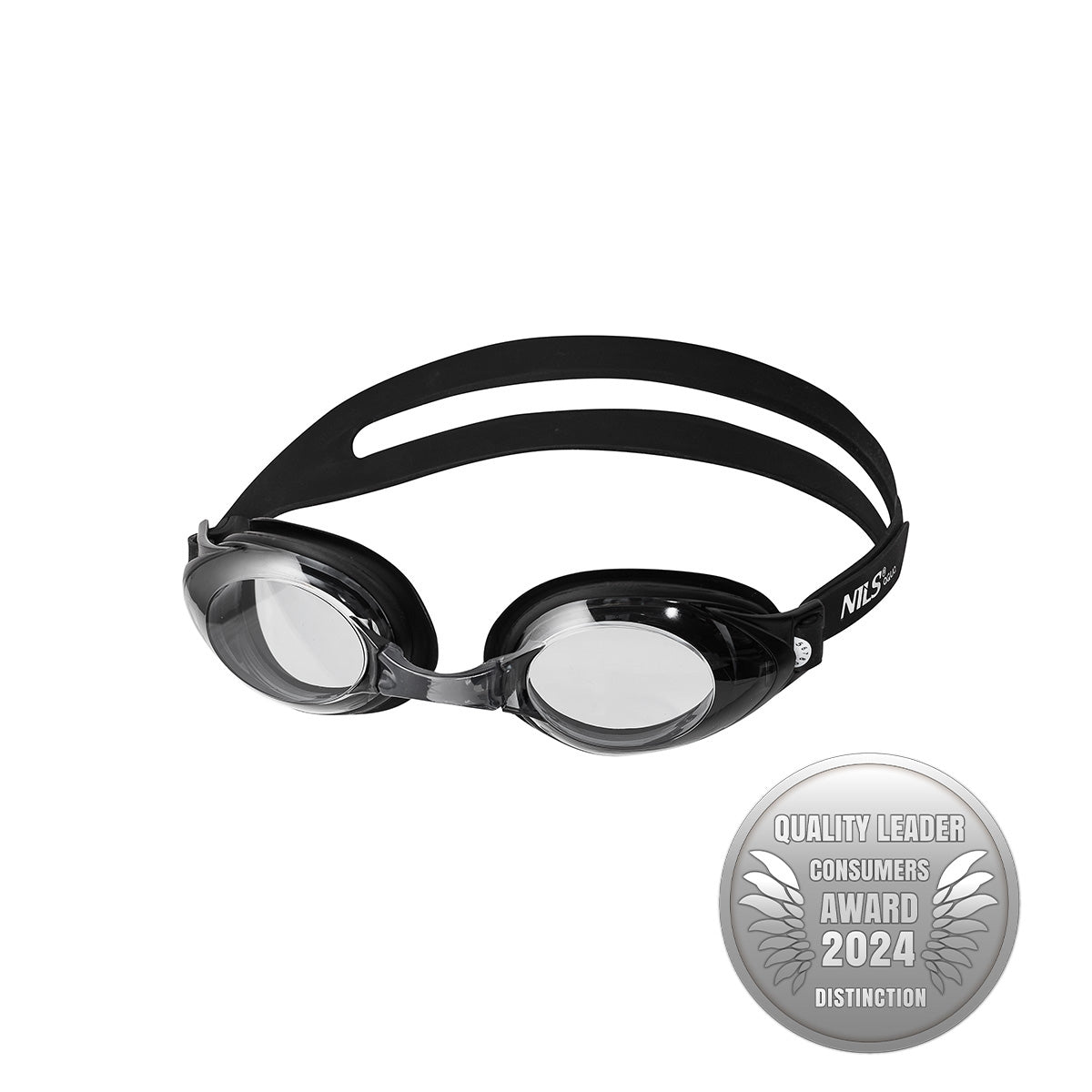 Black Swimming Goggles, Anti-Fog, UV Protection