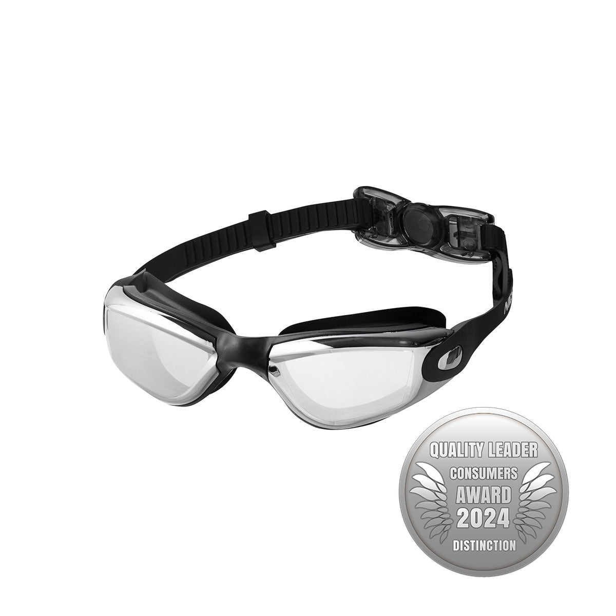 Black Swimming Goggles, Anti-Fog, UV Protection