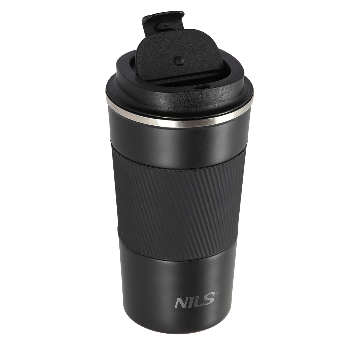 Black Thermal Cup, Insulated Stainless Steel, 9oz