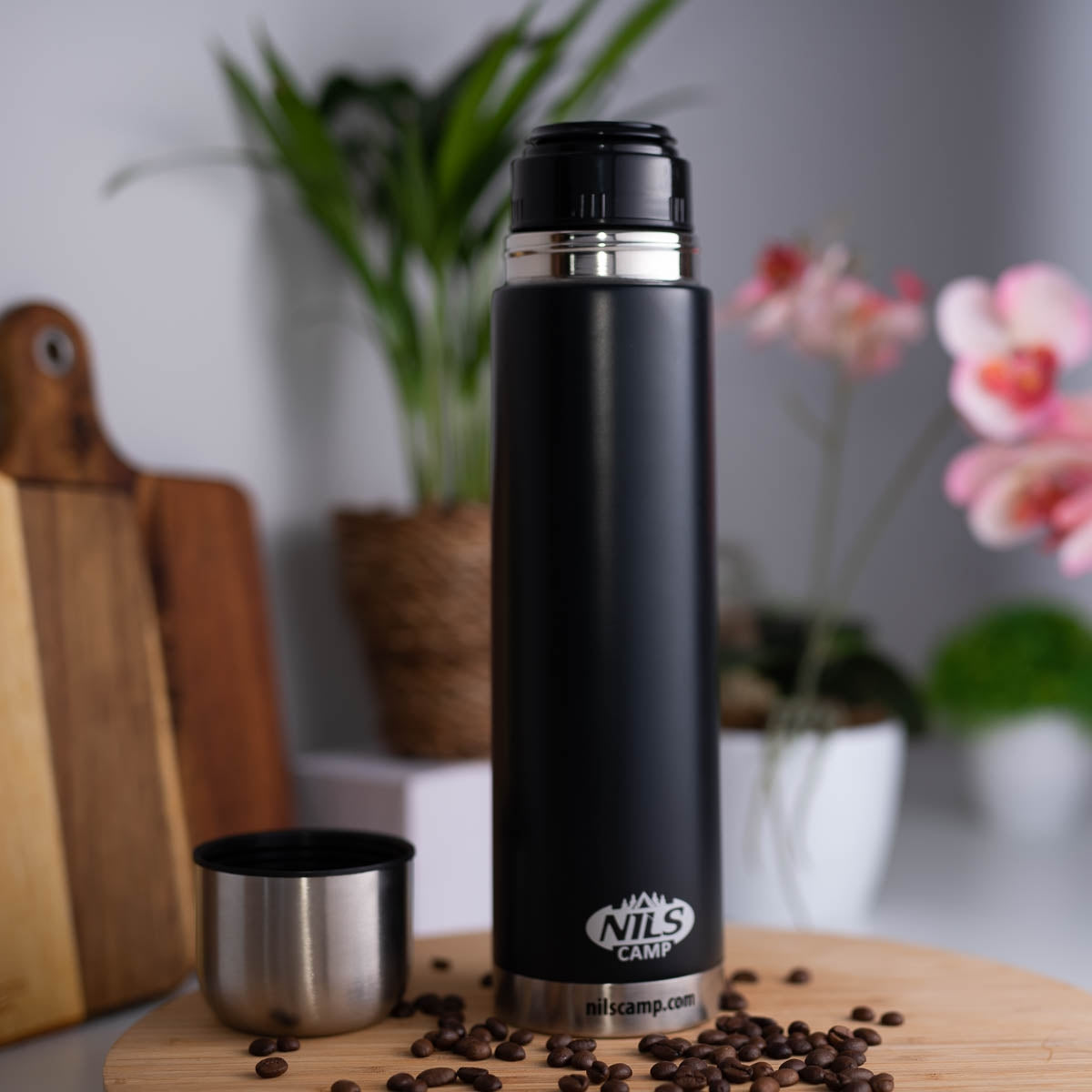 Black Thermos, Stainless Steel, 500ml