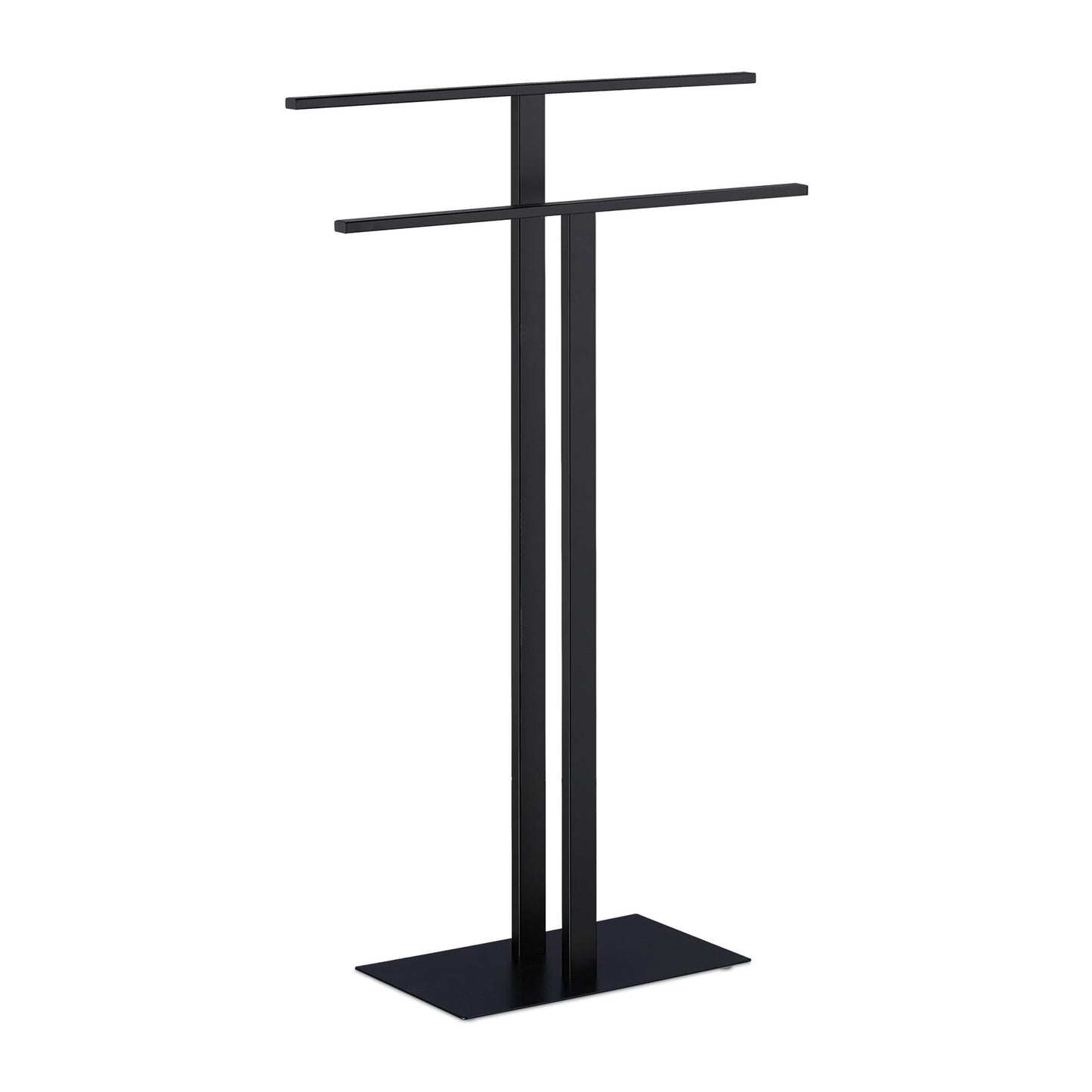 Black Towel Rack with 2 Bars