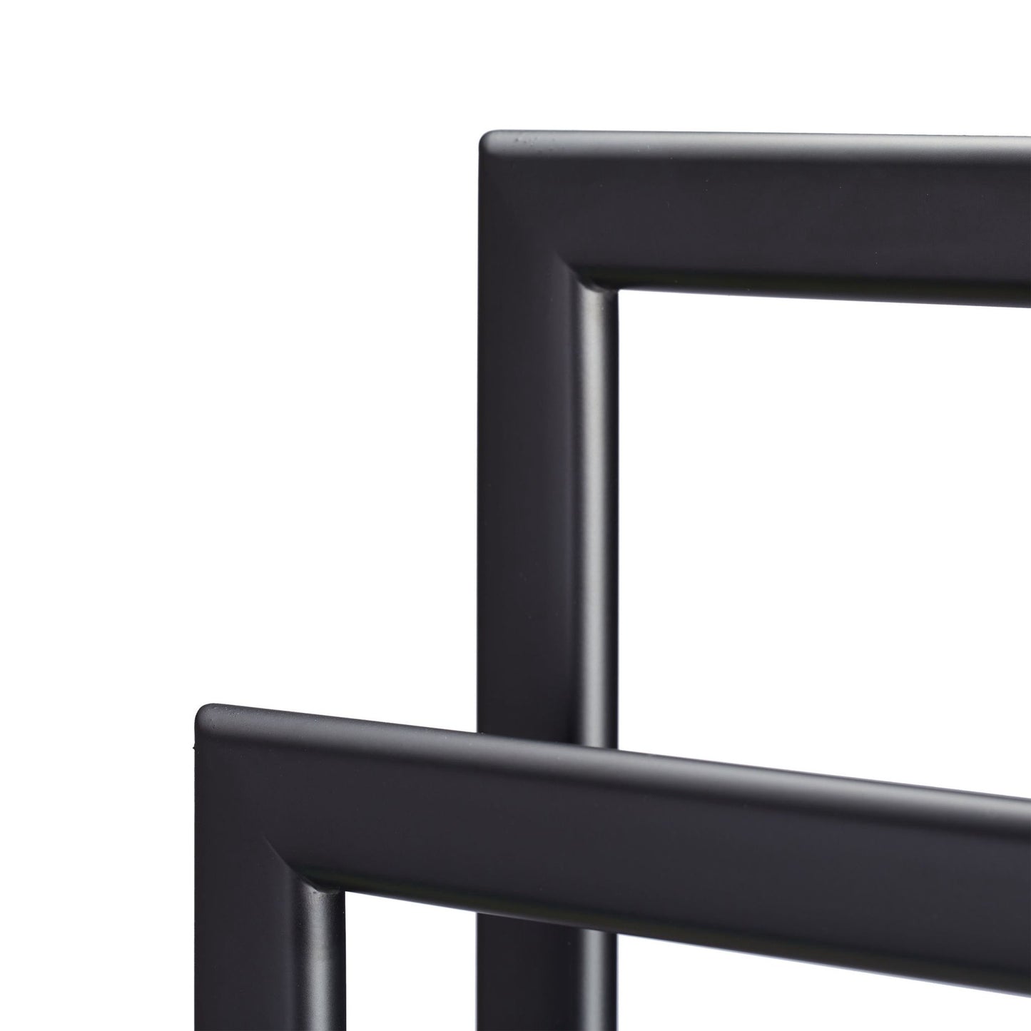 Black Towel Rack with 2 Bars