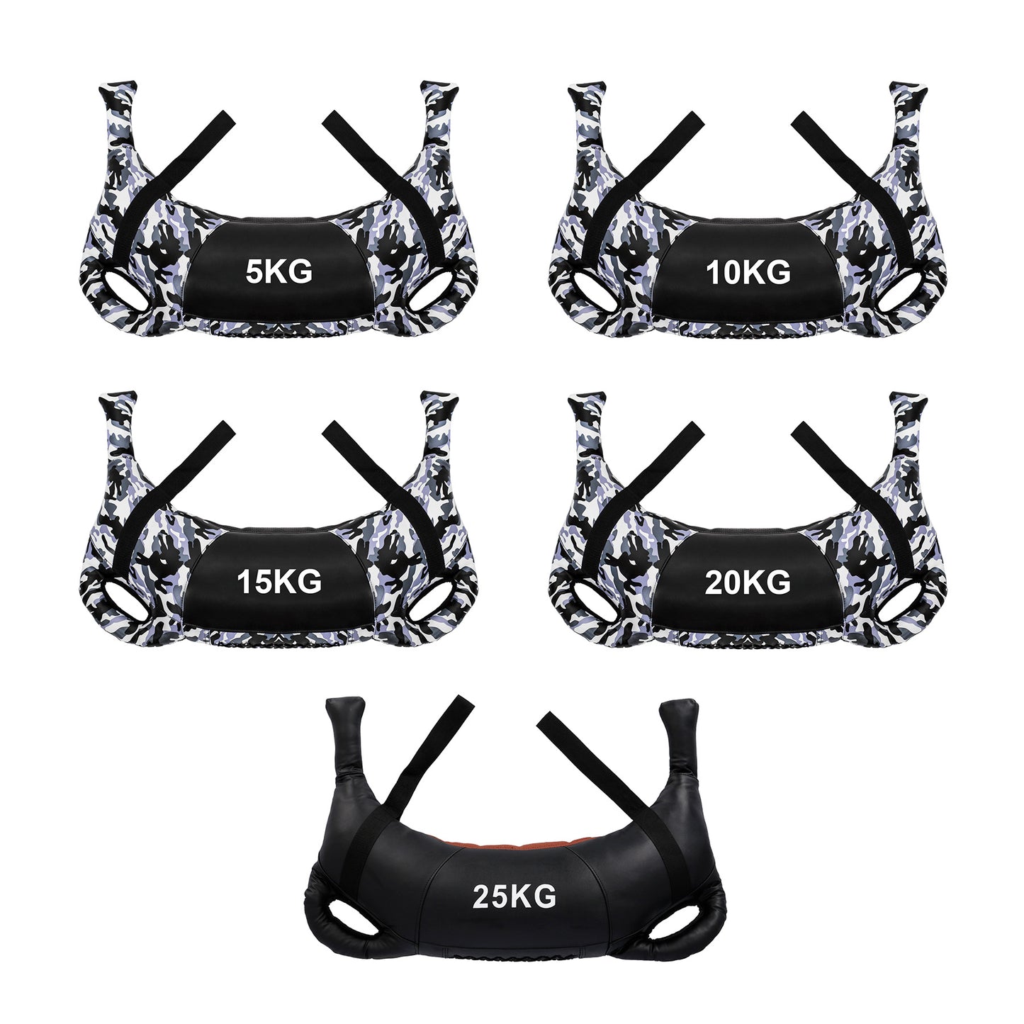 Black Training Bag, 25 kg, Weightlifting Equipment