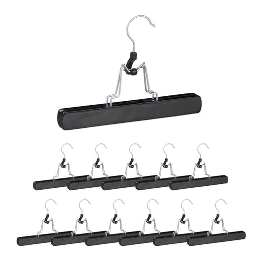 Black Trouser Hanger Pack of 12