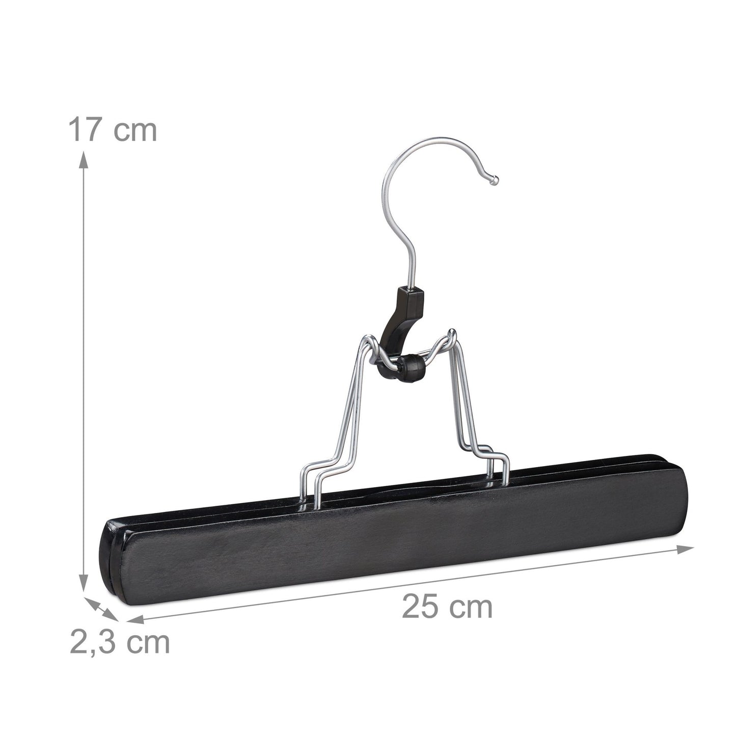 Black Trouser Hanger Pack of 12