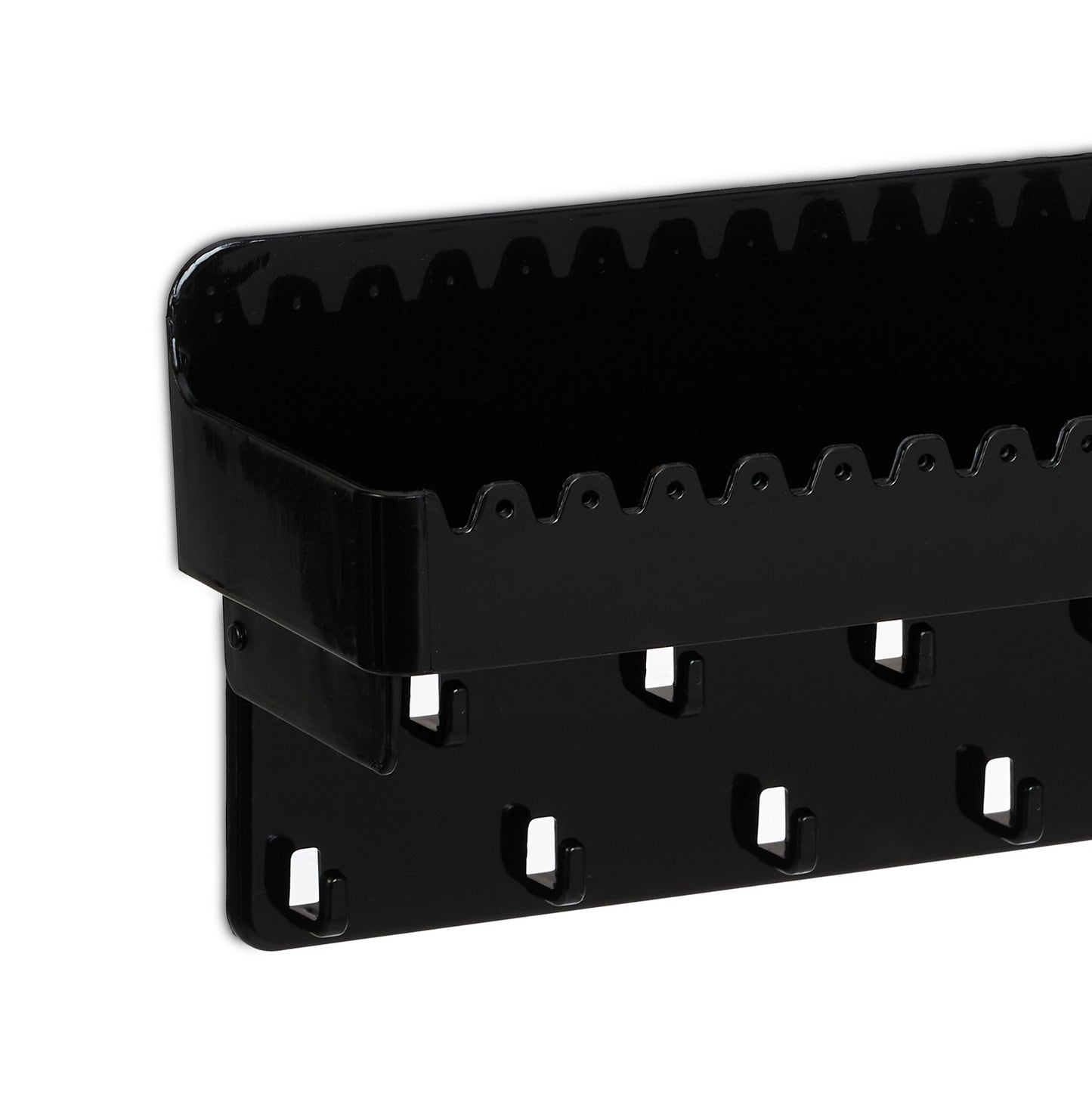 Black Wall-Mounted Jewellery Holder with Shelf