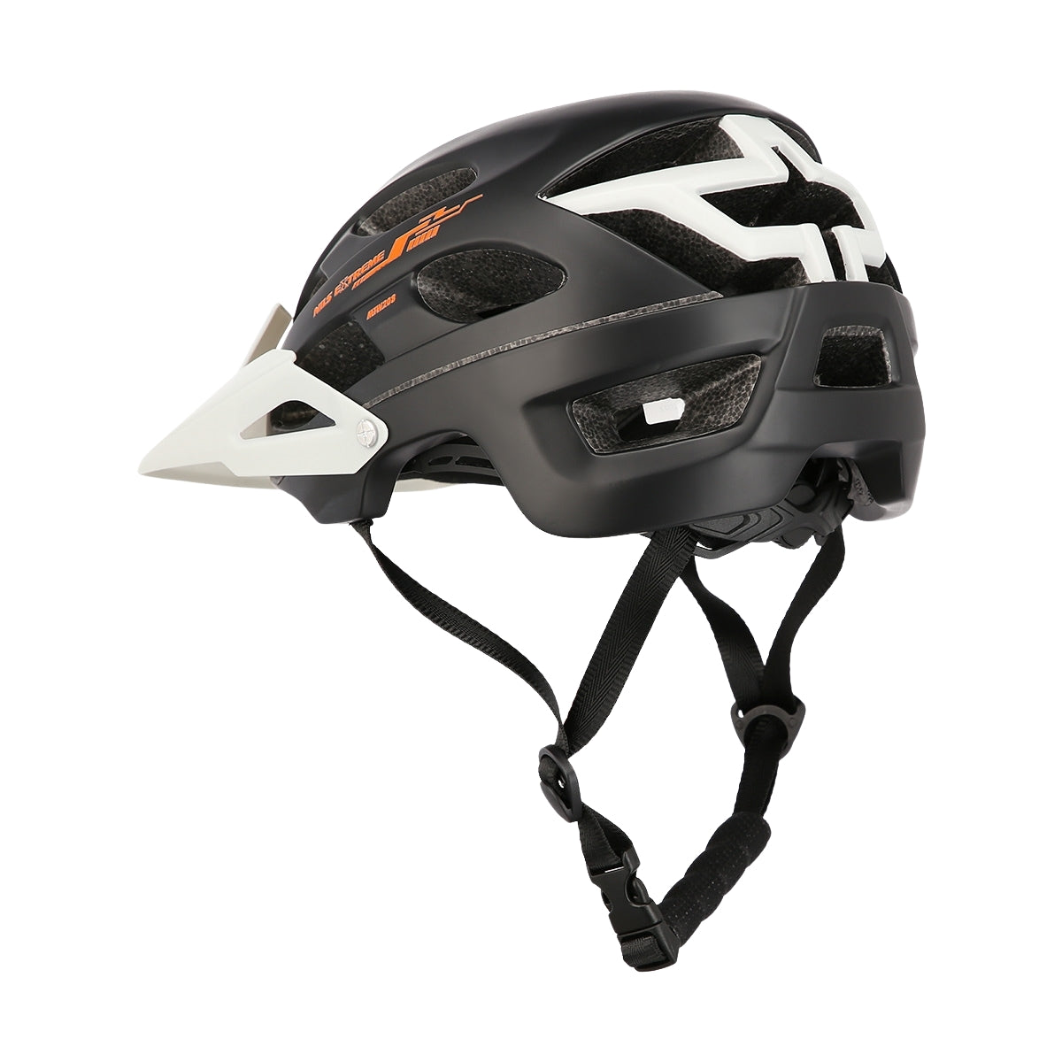 Black-White Size L Helmet, 55-61 cm