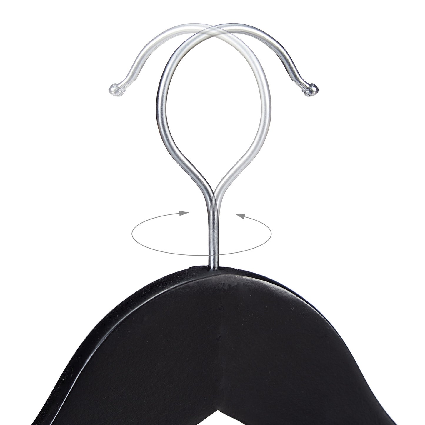 Black Wooden Kids' Coat Hangers