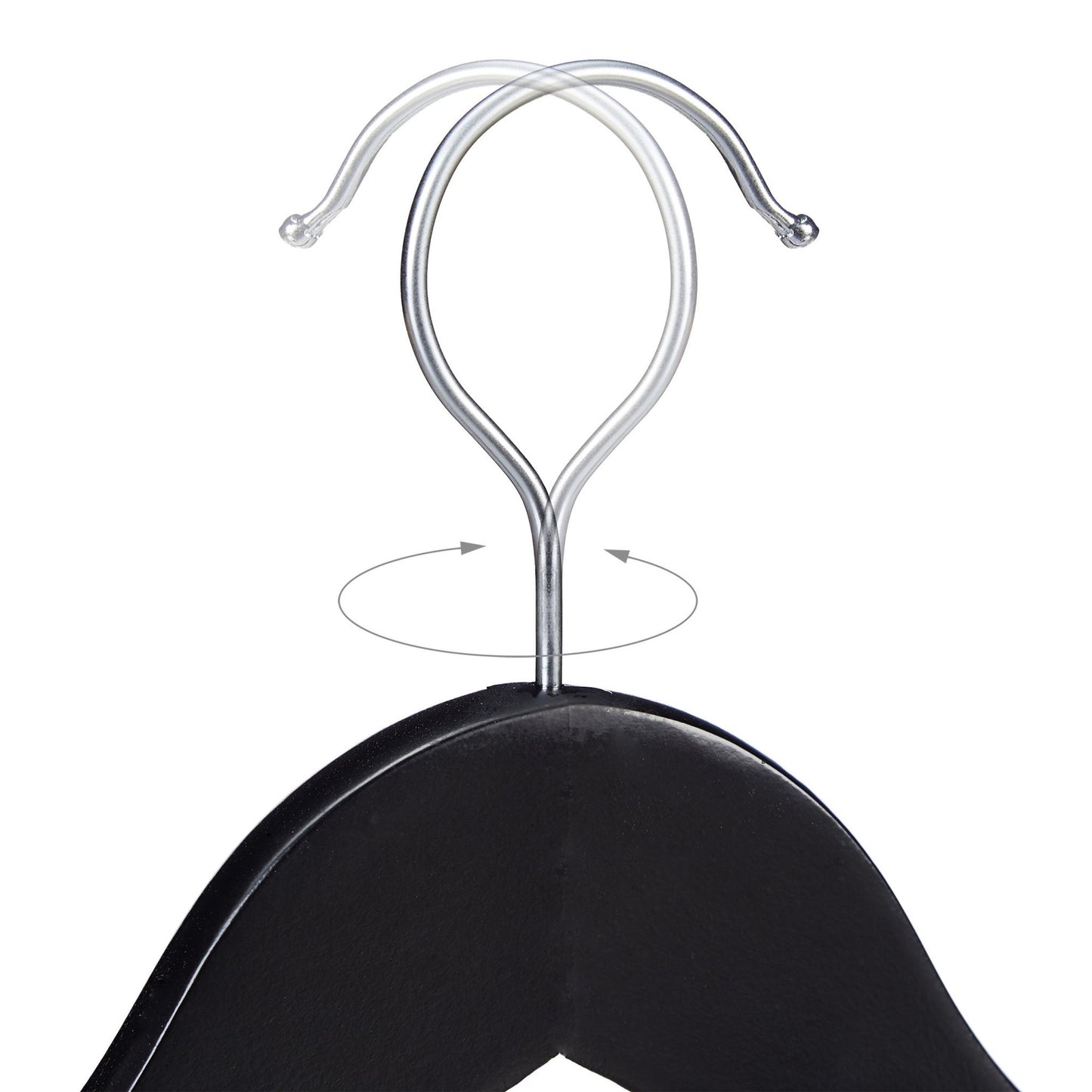 Black Wooden Kids' Coat Hangers