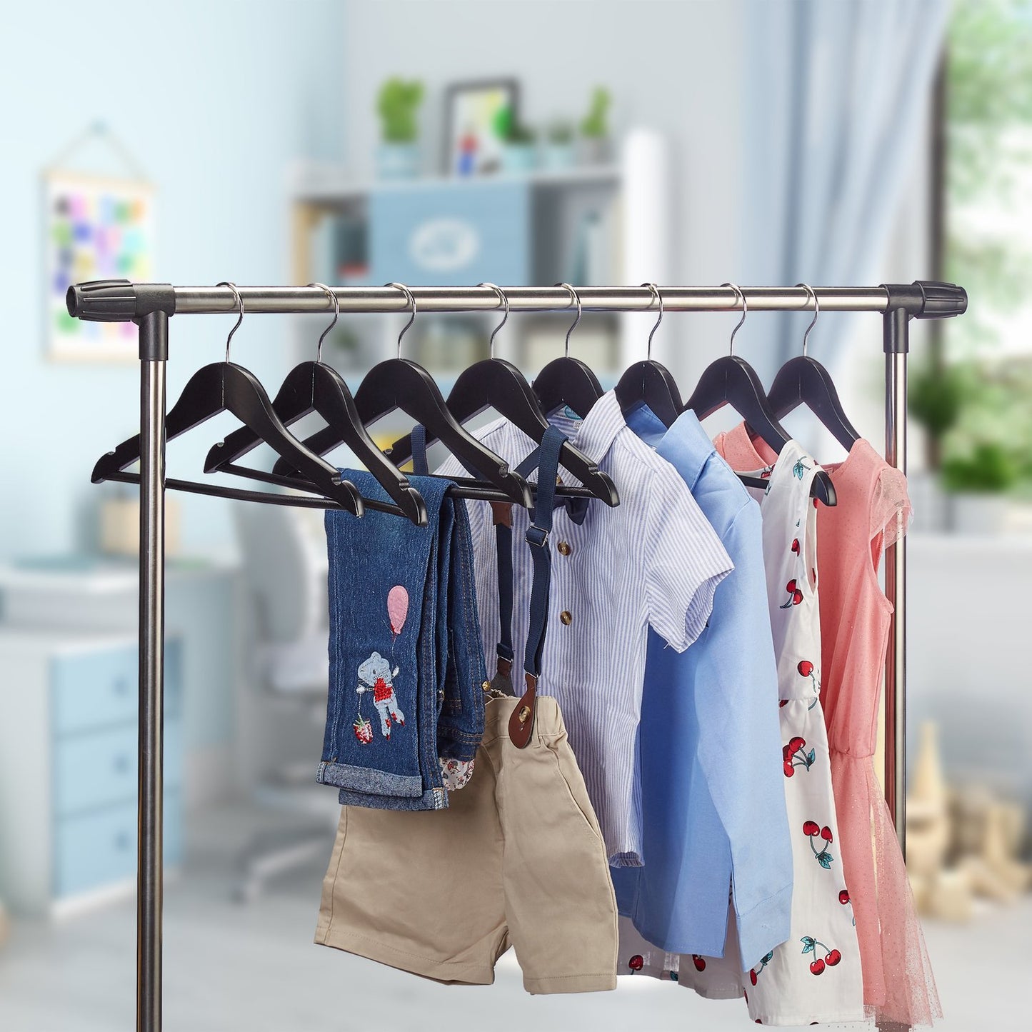 Black Wooden Kids' Coat Hangers