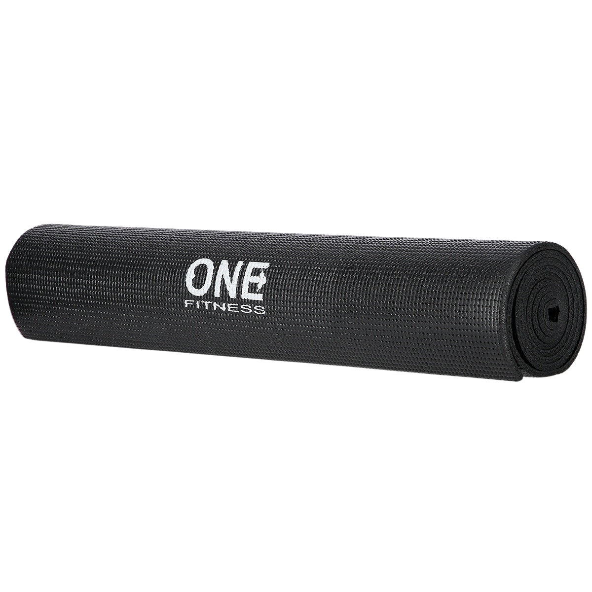 Black Yoga Mat, Non-Slip, 6mm Thickness
