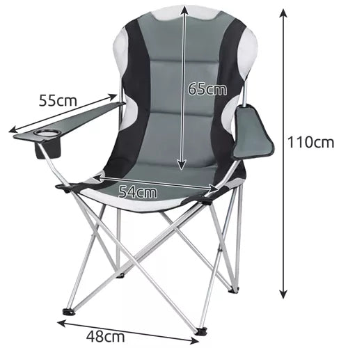 Black and gray fishing chair 23674