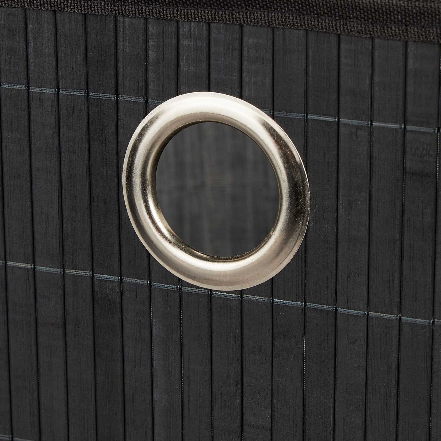 Black bamboo storage basket