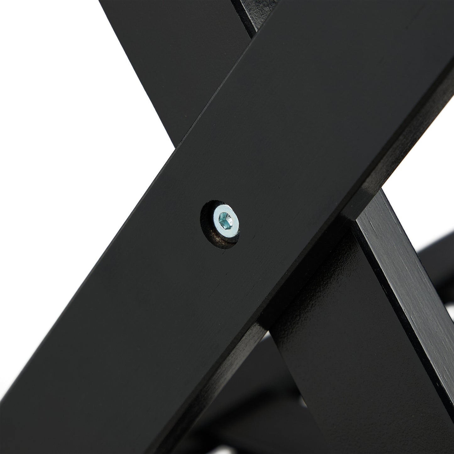 Black bamboo suitcase rack