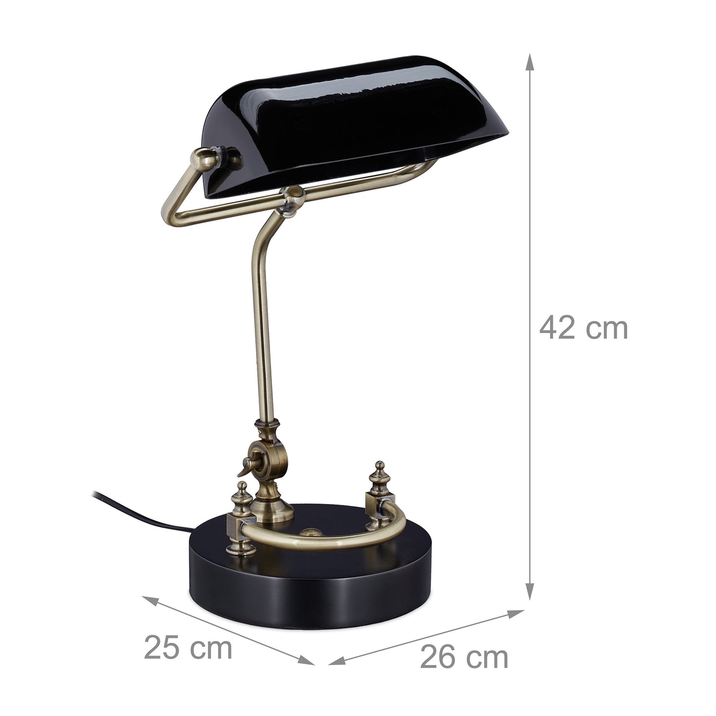 Black banker lamp