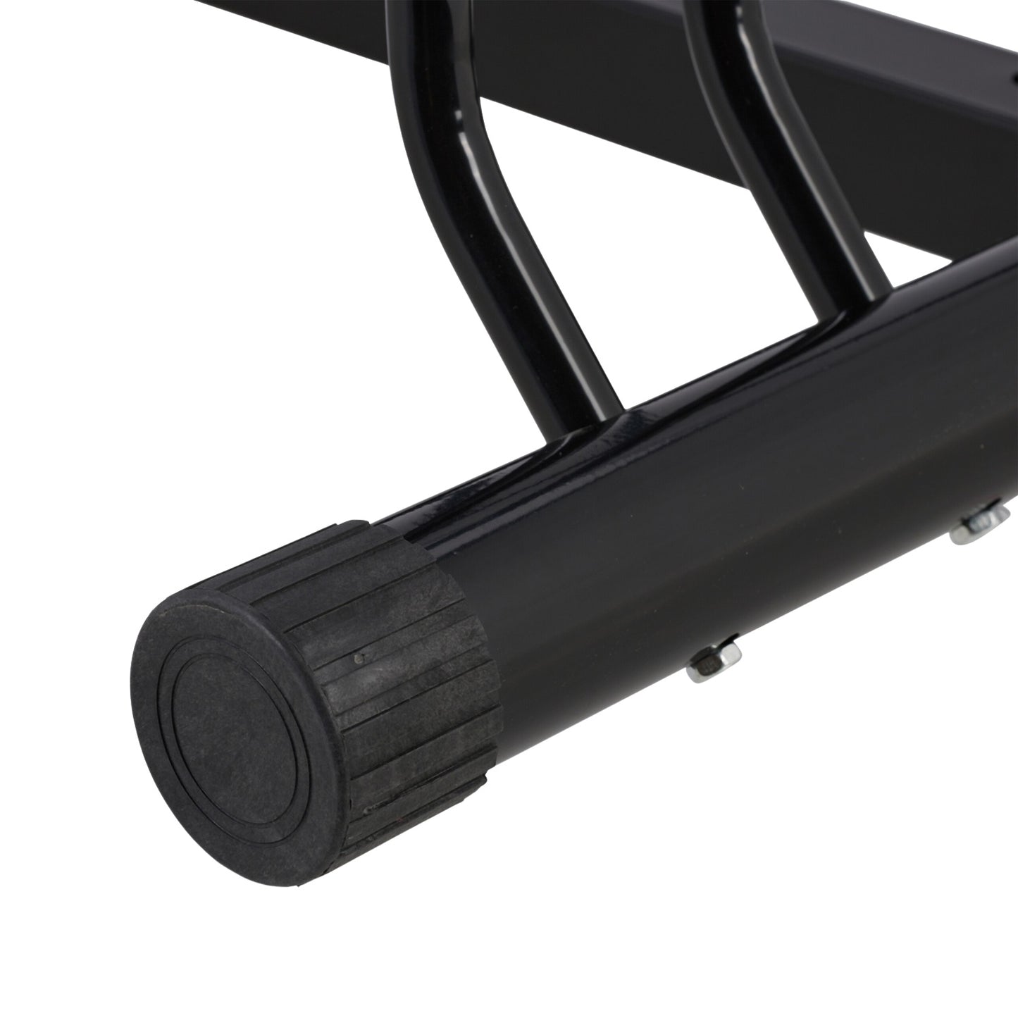 Black bike rack for 2 bikes