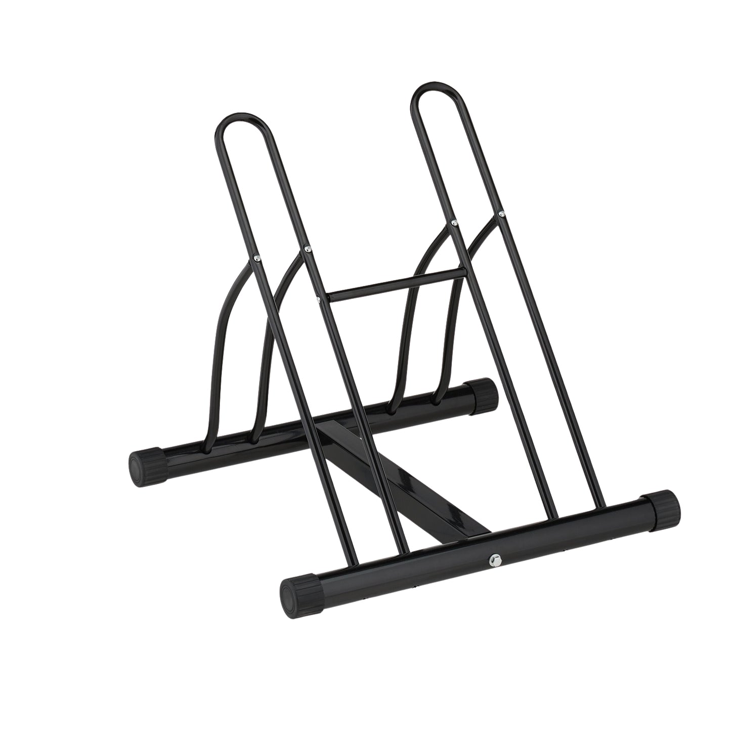 Black bike rack for 2 bikes