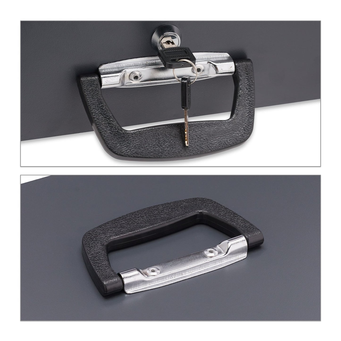 Black cash box with 2 keys