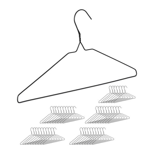 Black clothes hangers 48-pack