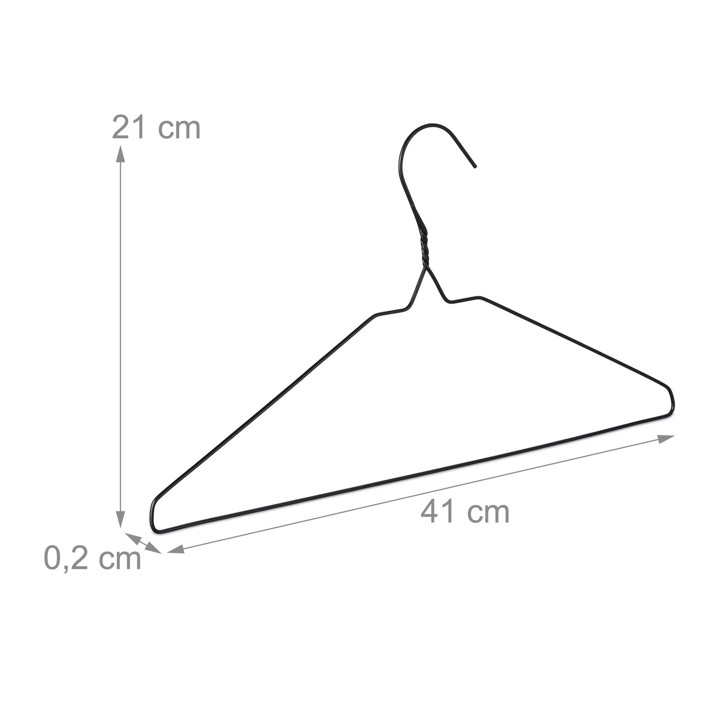Black clothes hangers 48-pack