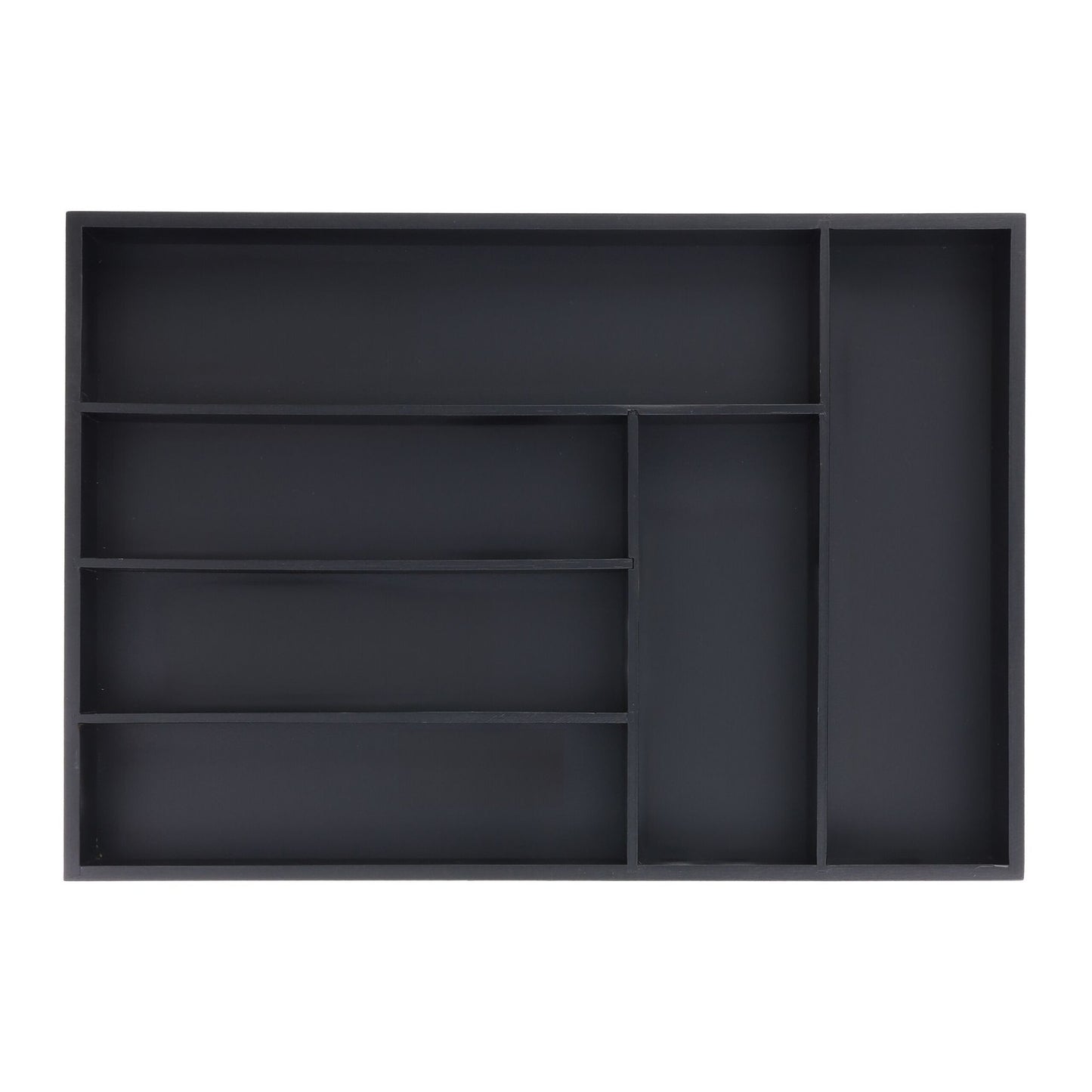 Black cutlery tray 6 compartments