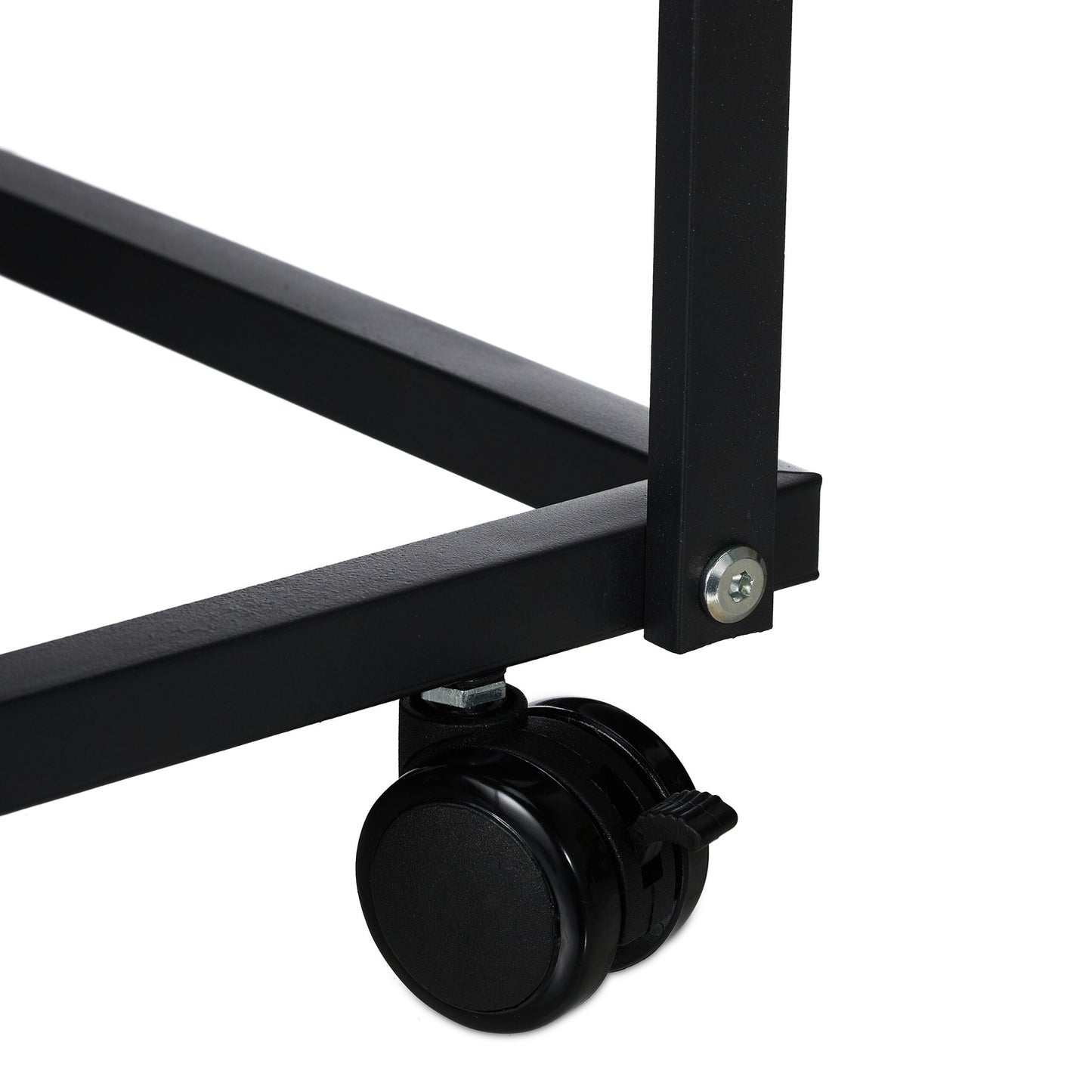 Black flower stand with wheels