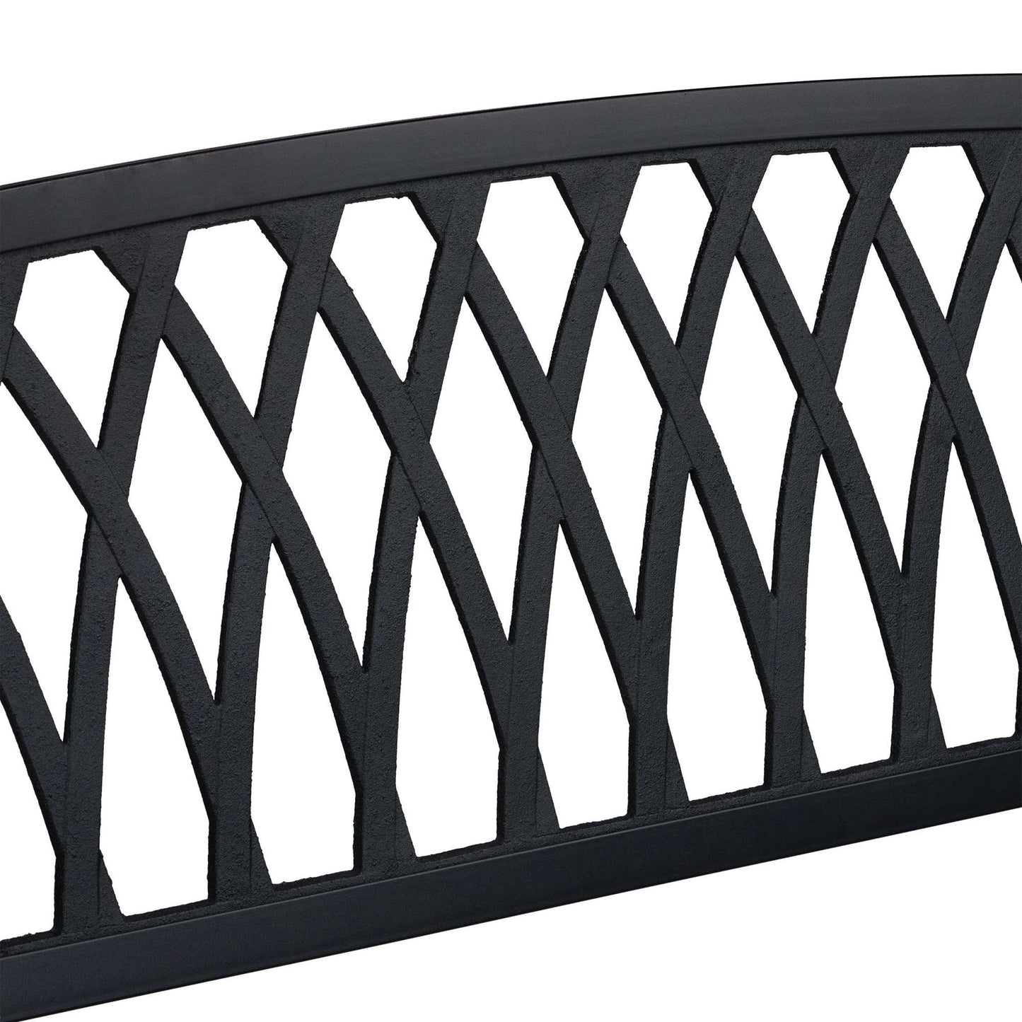 Black garden bench