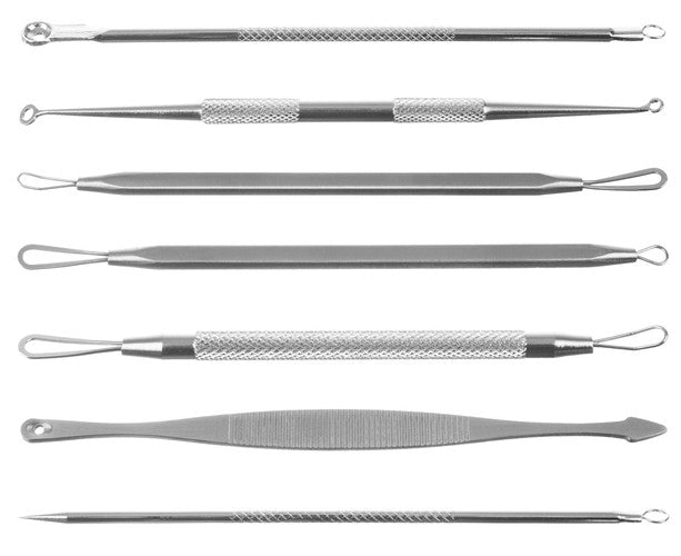 Blackhead removal spoons - set of 7 pcs