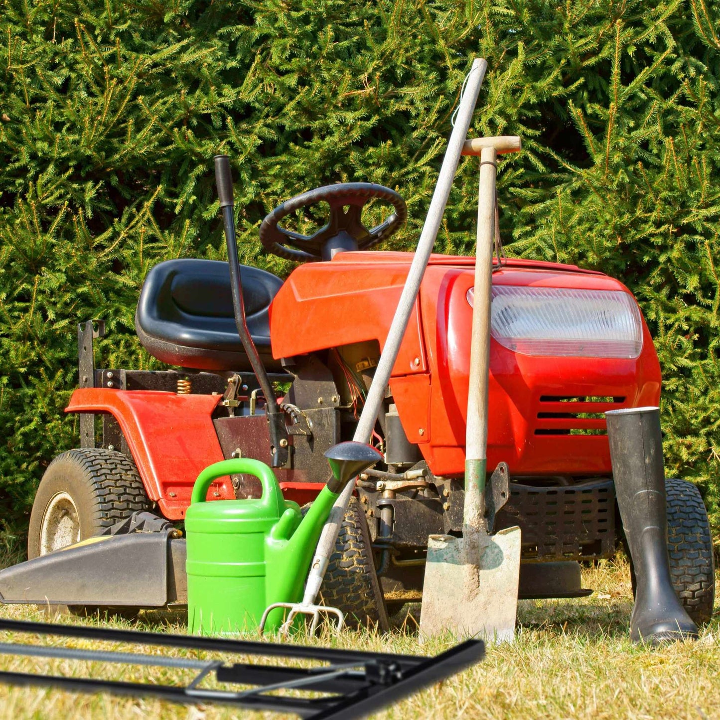 Black lawnmower lift