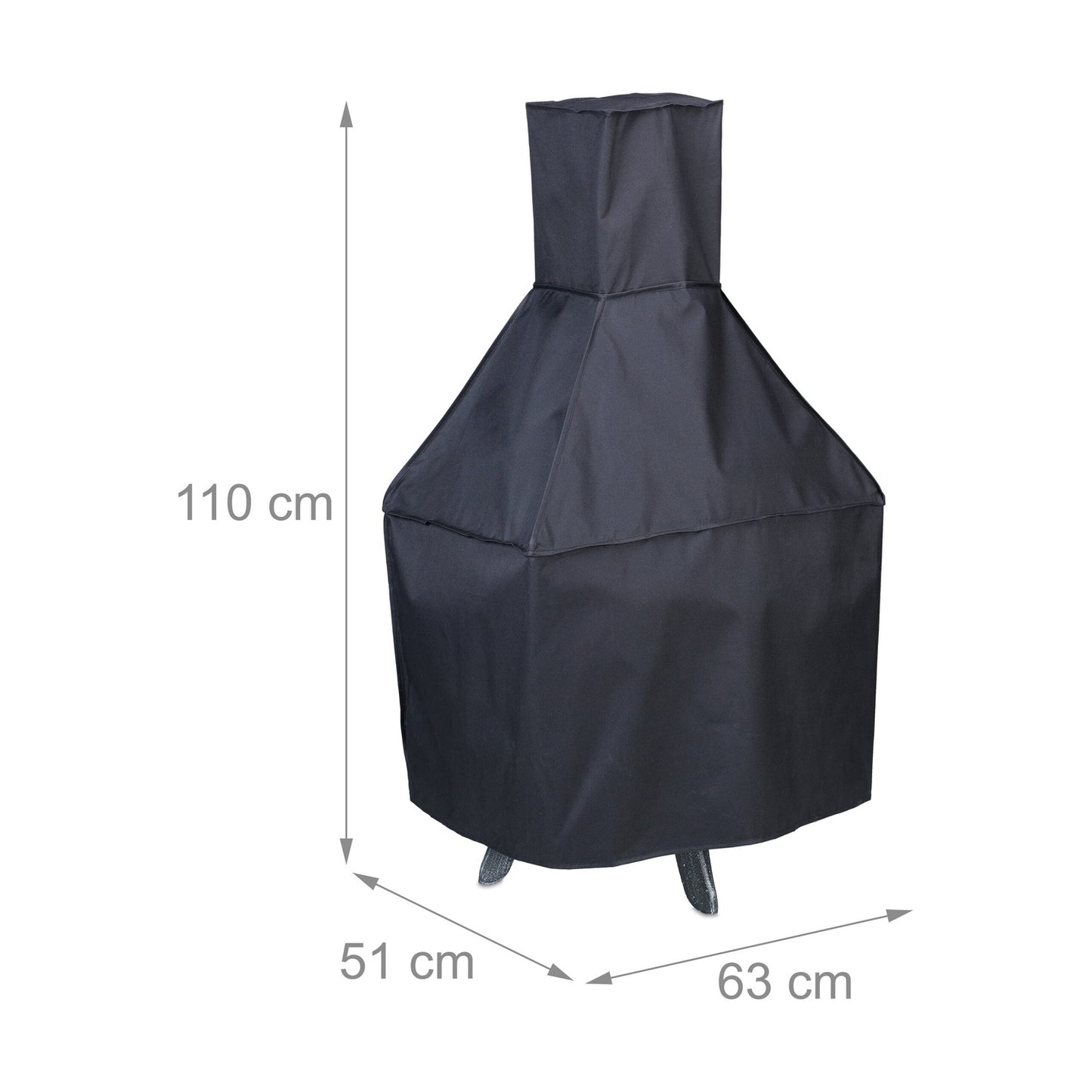 Black lid for terrace stove 110 cm