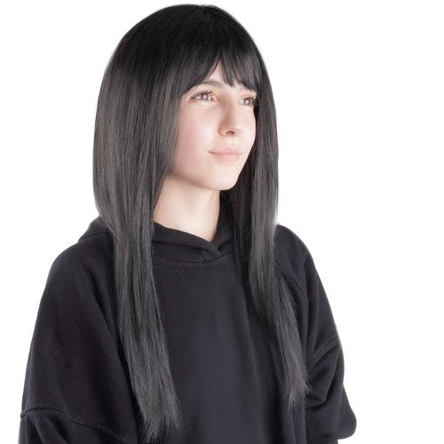 Black long wig for women P14833