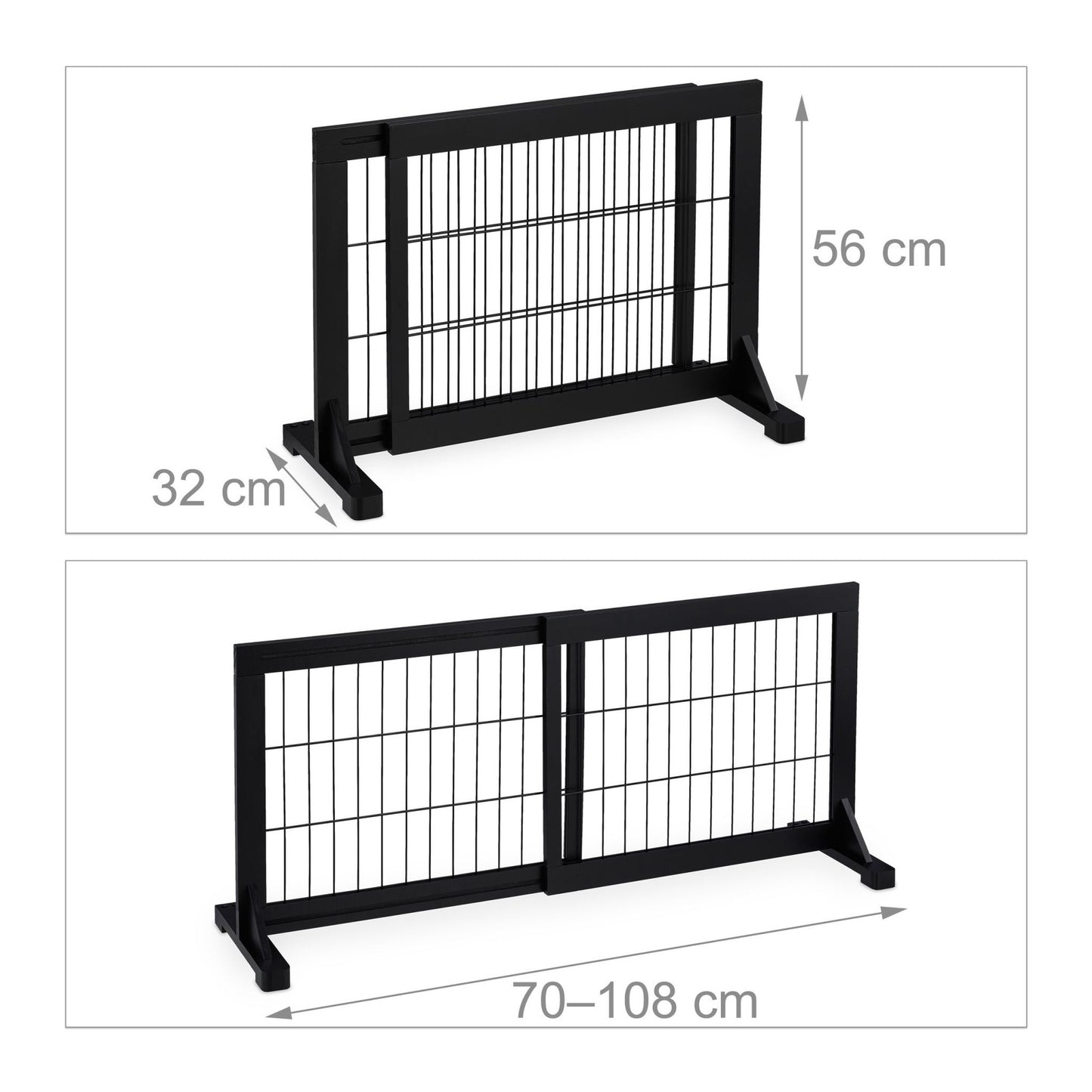 Black retractable security gate