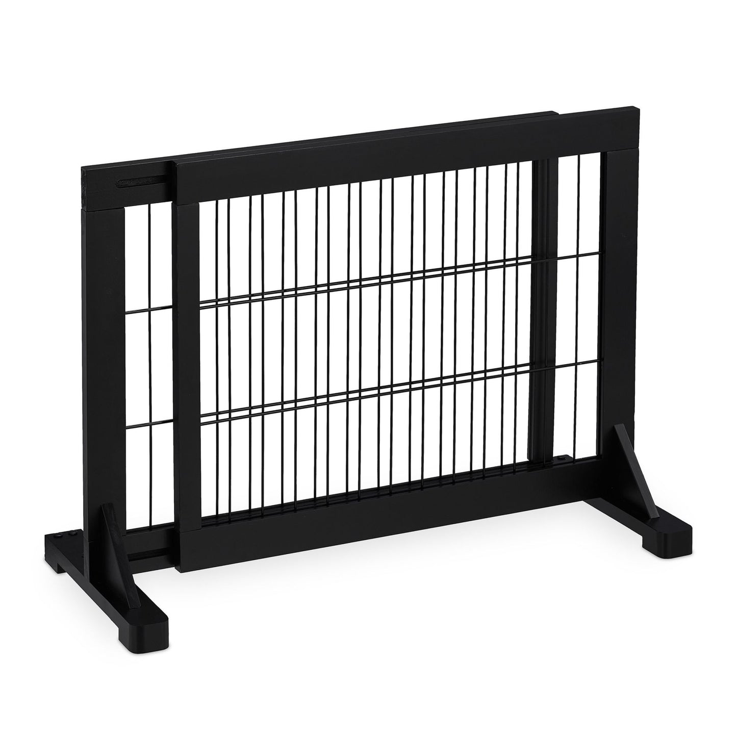 Black retractable security gate