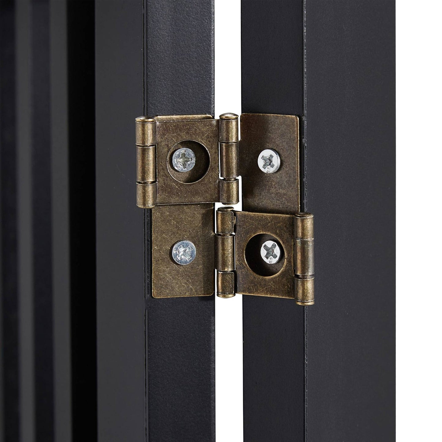 Black security gate with door 92 cm