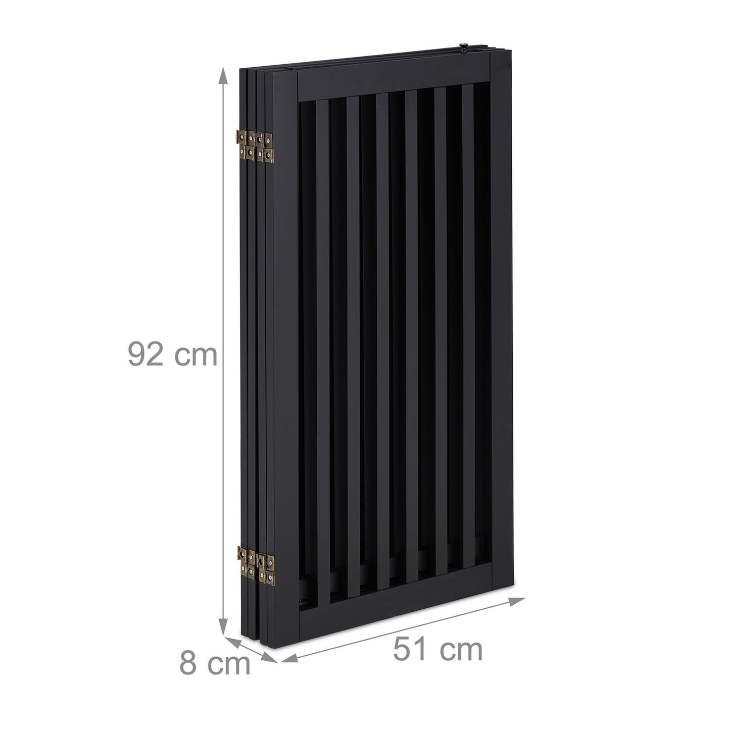 Black security gate with door 92 cm