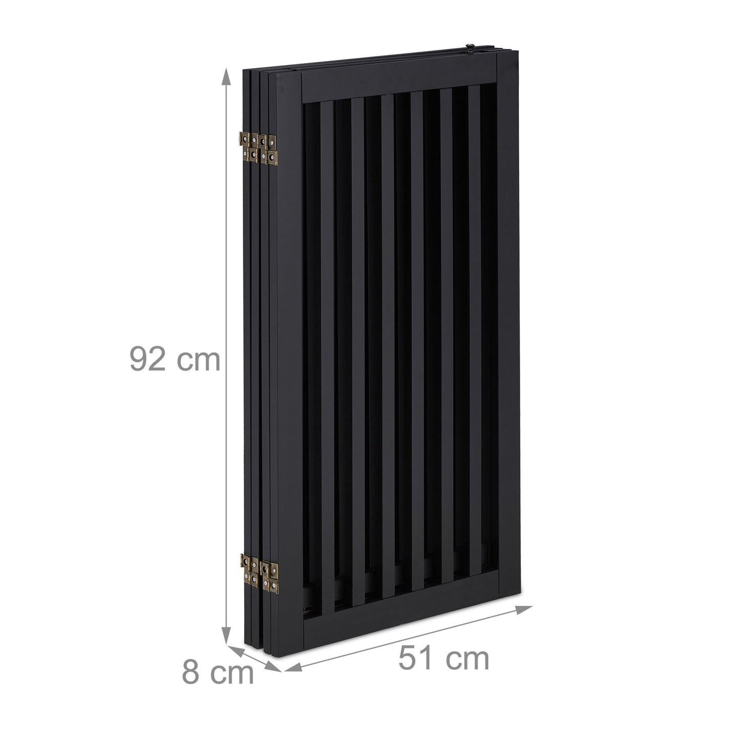 Black security gate with door 92 cm