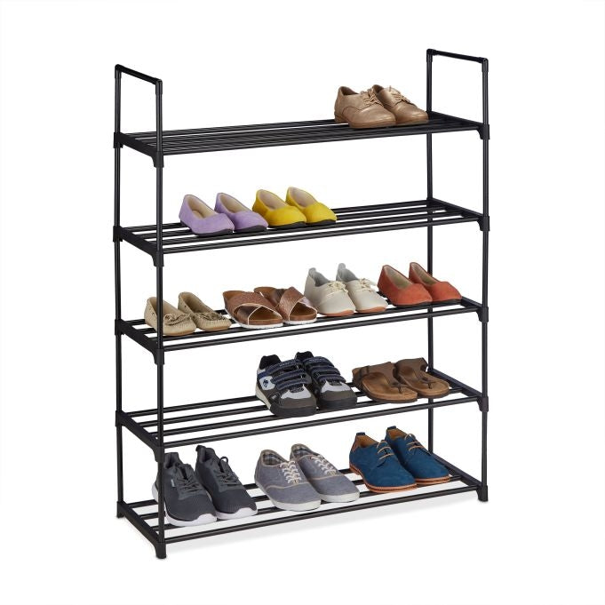 Black shoe shelf