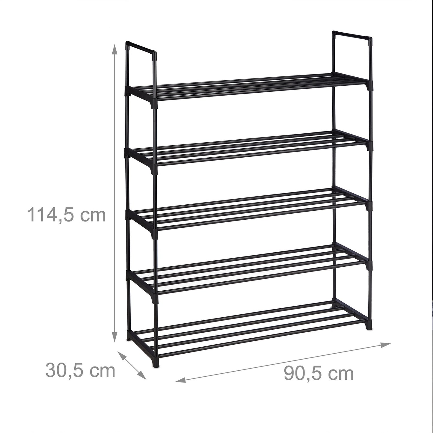 Black shoe shelf