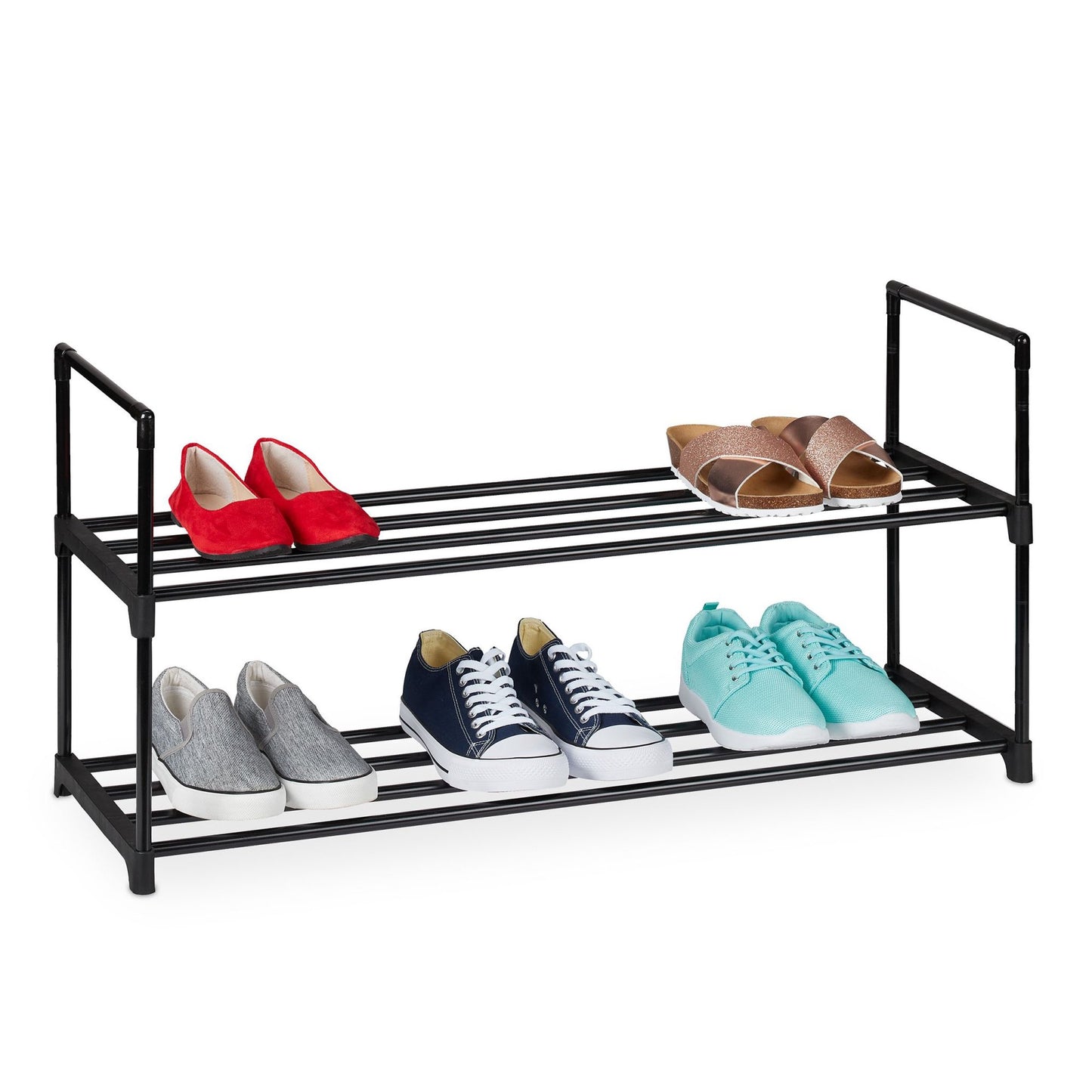 Black shoe shelf