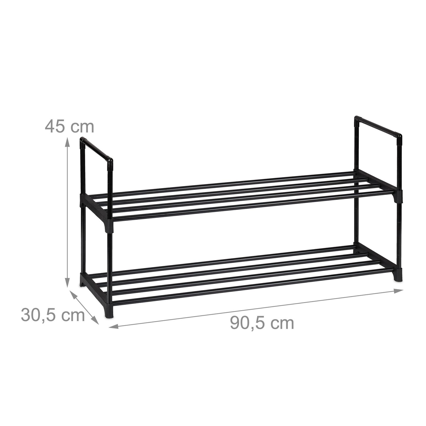 Black shoe shelf