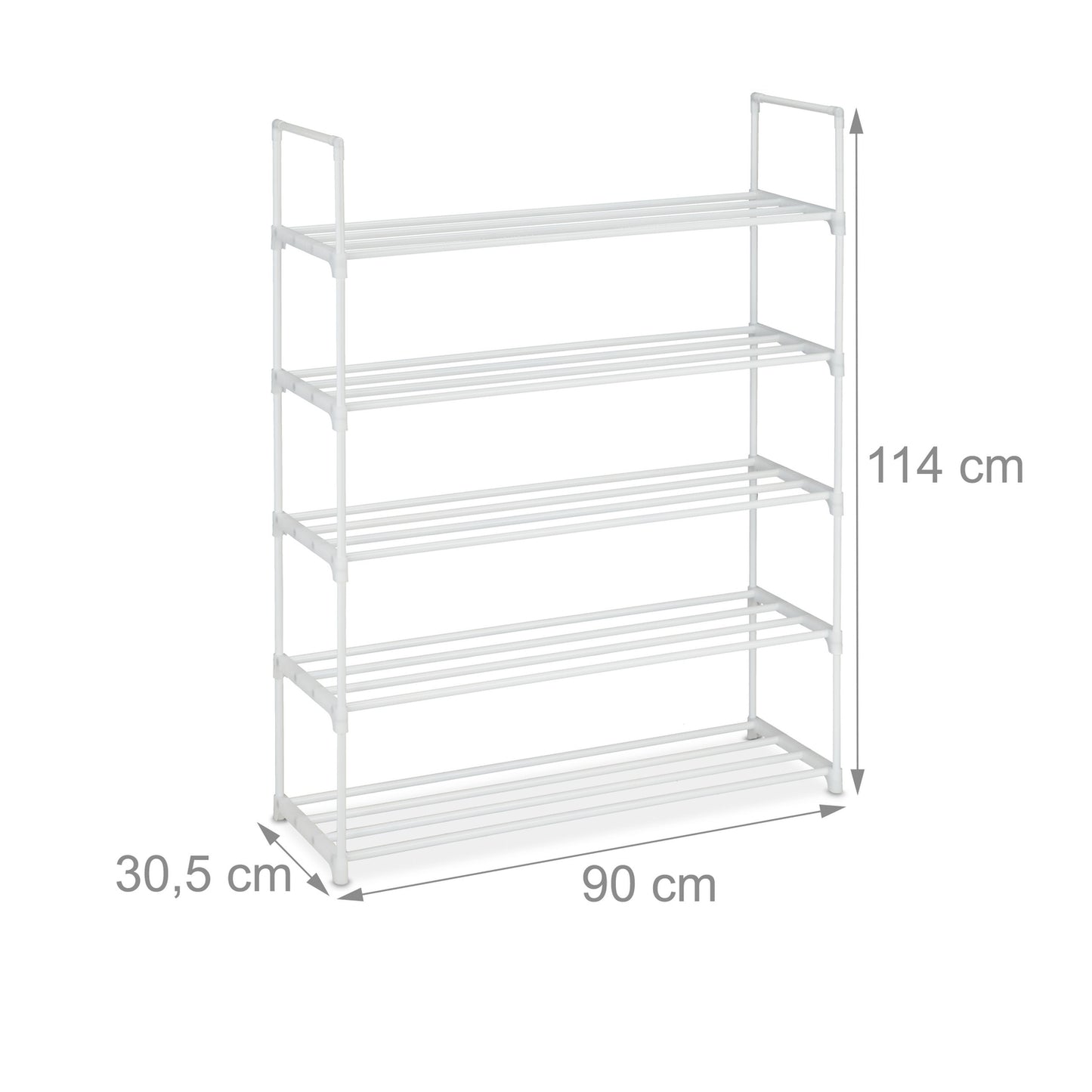 Black shoe shelf