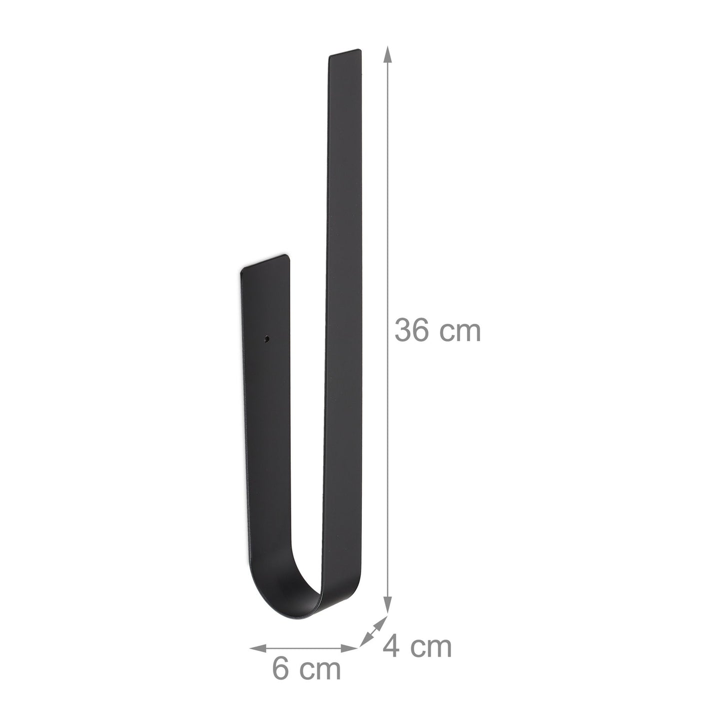 Black stainless steel towel rail