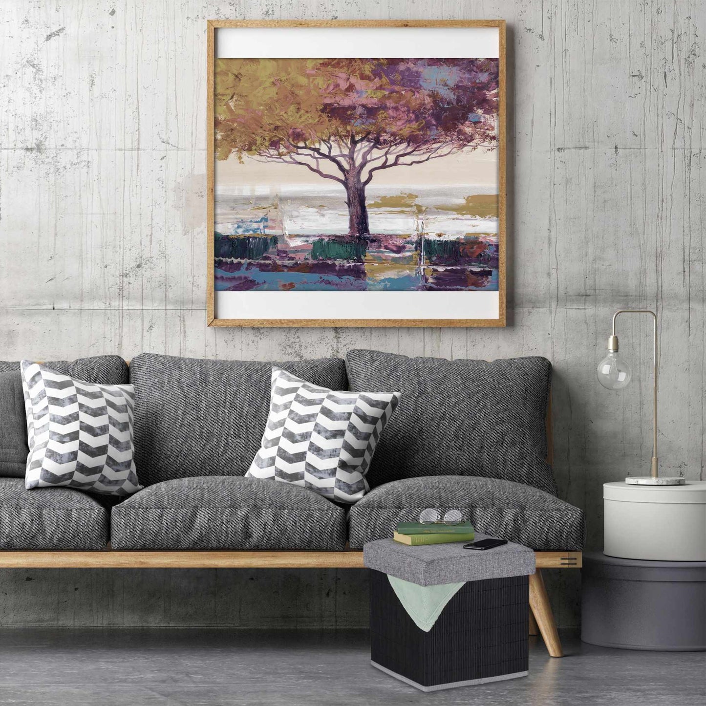 Black stool with storage space