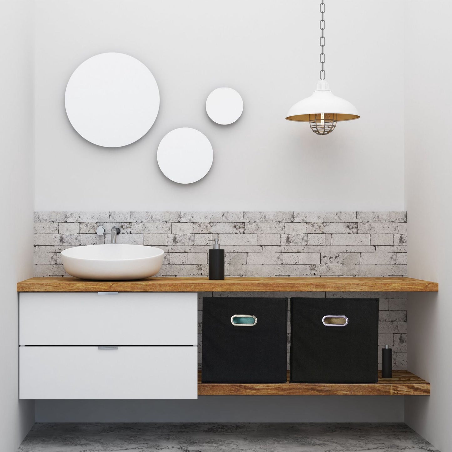 Black storage box in set of 2
