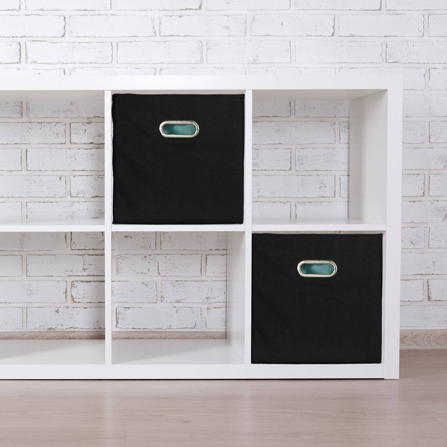 Black storage box in set of 2