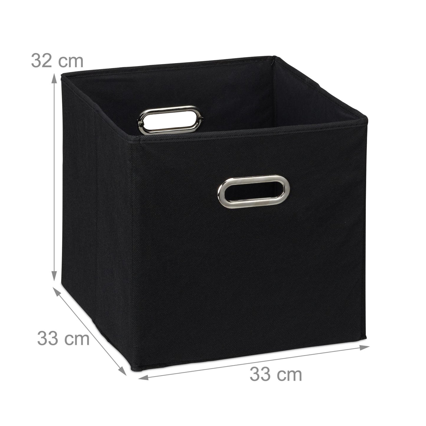 Black storage box in set of 2