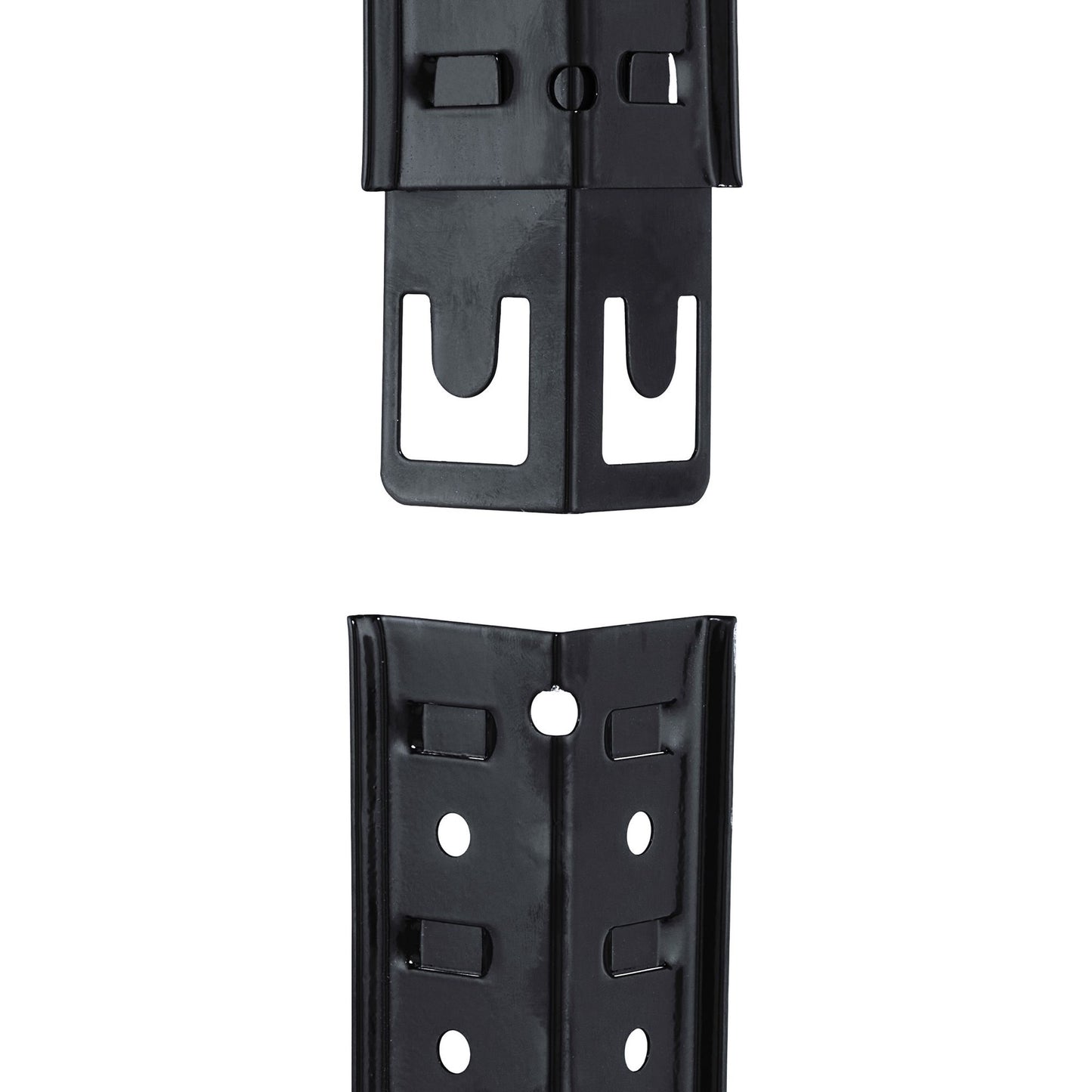Black sturdy shelves with 5 levels