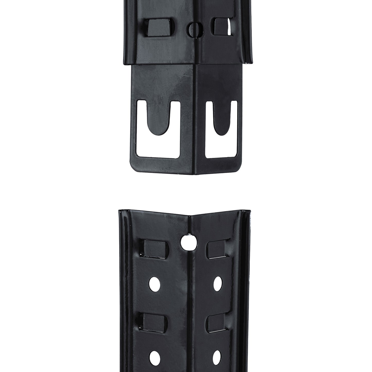Black sturdy shelves with 5 levels
