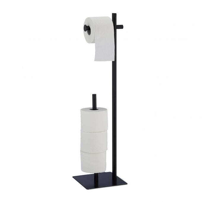 Black toilet paper holder