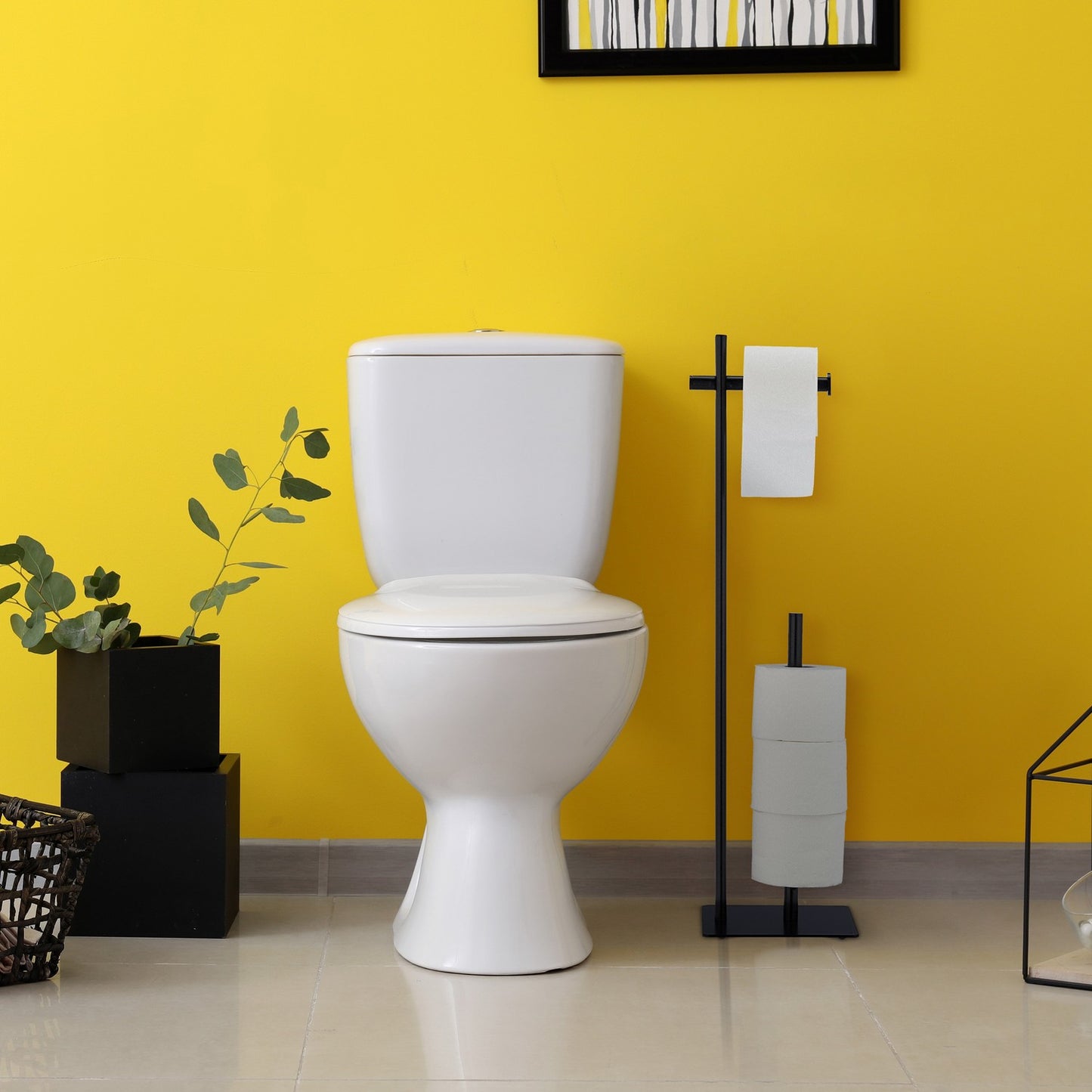 Black toilet paper holder